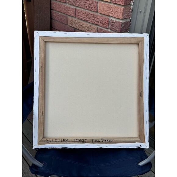 Abstract Geometric painting canvas western cow Leather 20 x 20  Donna Francis Wi - Picture 15 of 16